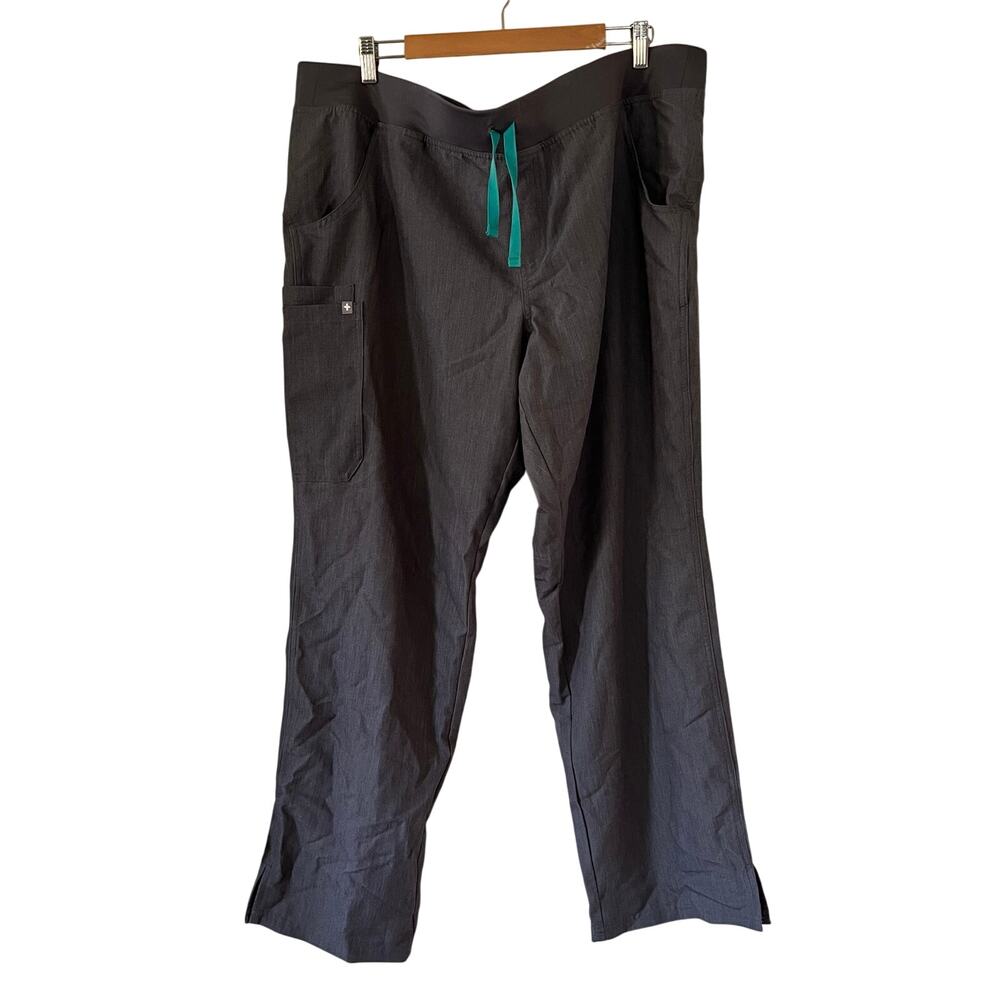 FIGS XXL Scrub Pants Technical Collection Straight Leg Pants Dark Gray